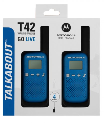 Motorola T42 radijo ryšio stotelių komplektas, 2vnt. Mėlyna