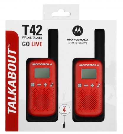 Motorola T42 radijo ryšio stotelių komplektas, 2vnt. Raudona